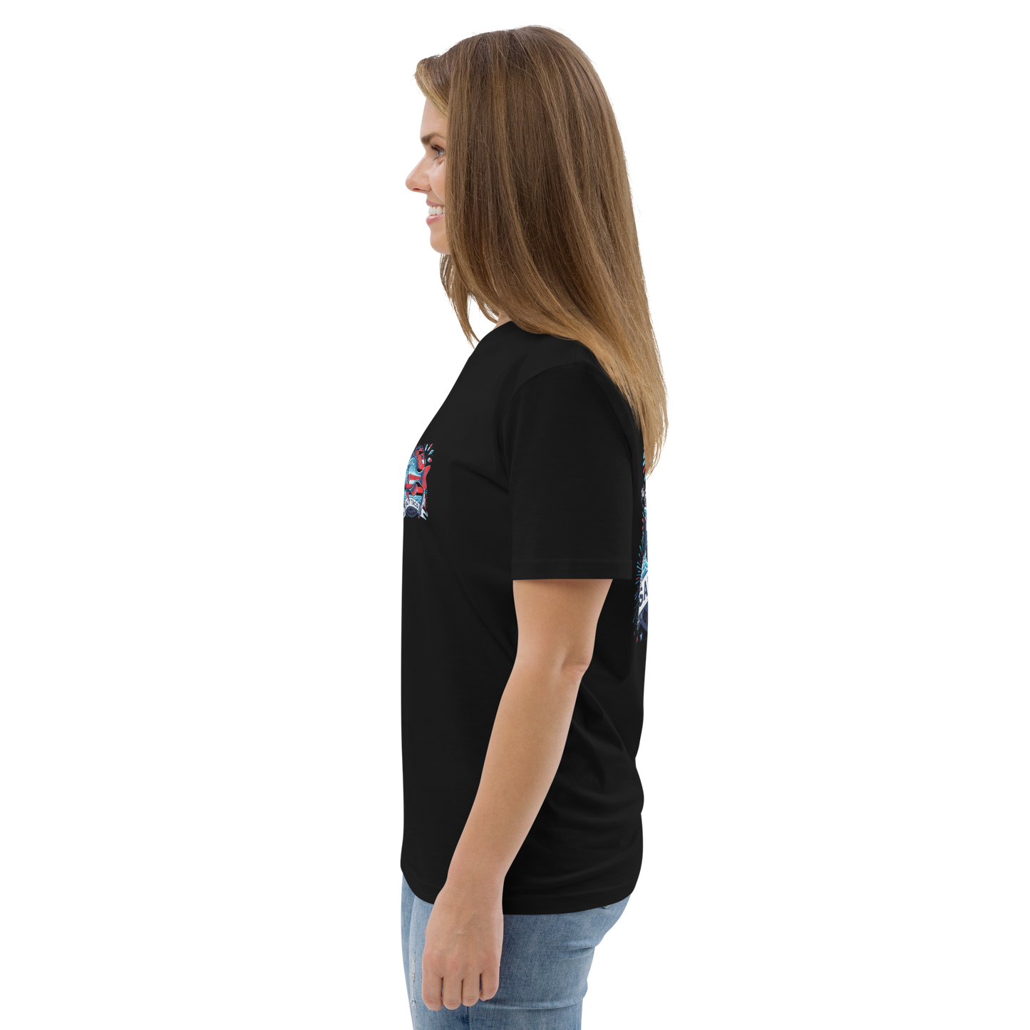 Salty Taco Outfitters Red, White, and Bluegill Unisex organic cotton t-shirt