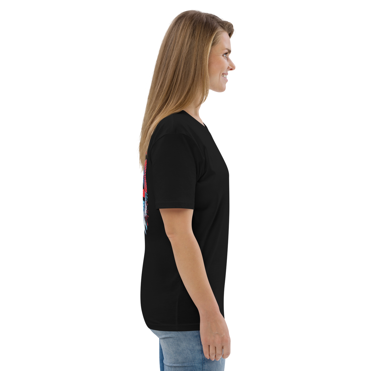 Salty Taco Outfitters Red, White, and Bluegill Unisex organic cotton t-shirt