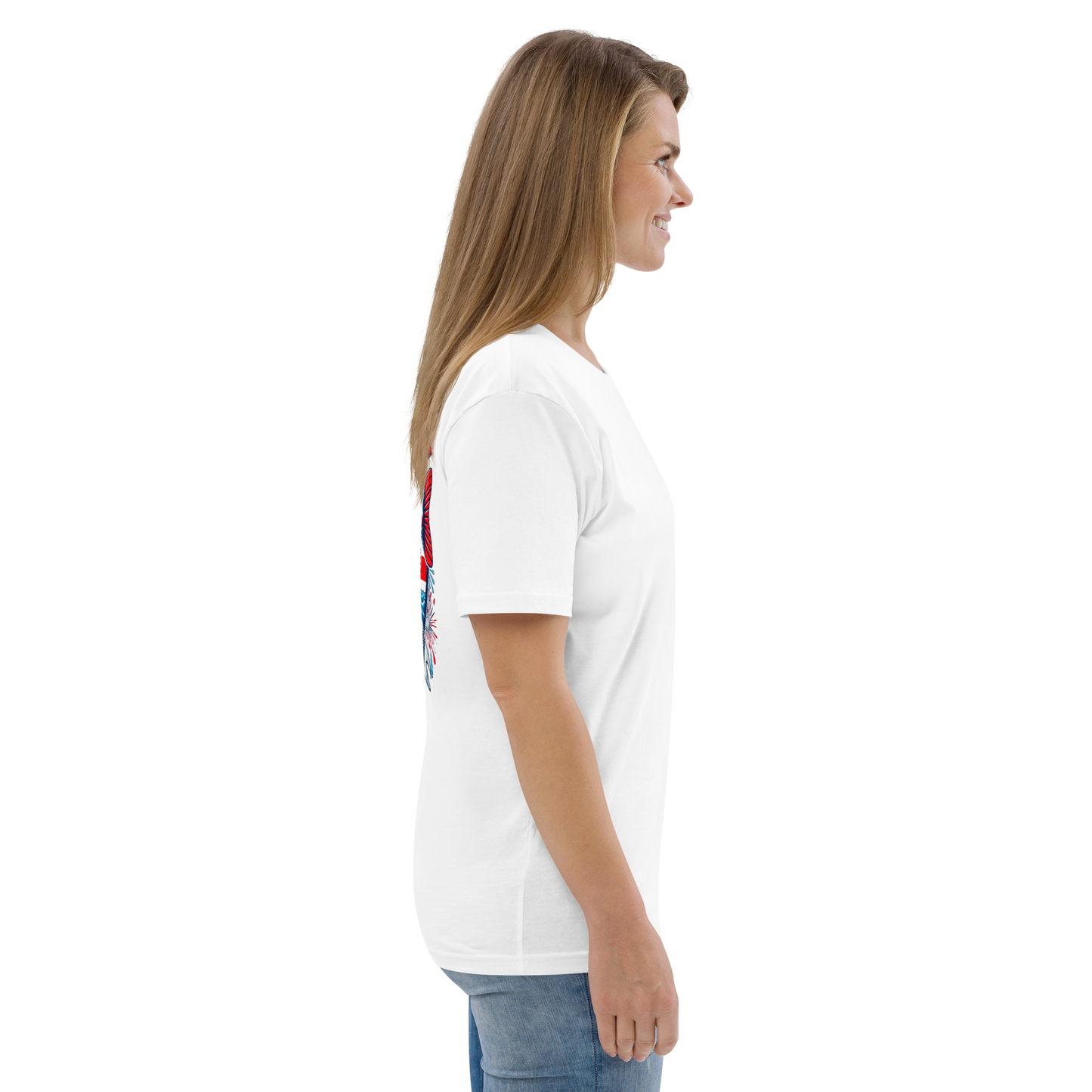 Salty Taco Outfitters Red, White, and Bluegill Unisex organic cotton t-shirt